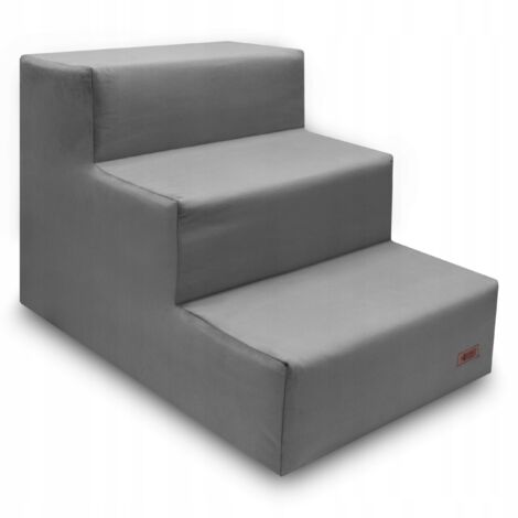 Escalier pour chien pour canapé et lit gris bulldog york HUGGY DOGGY Climber M (1/5)