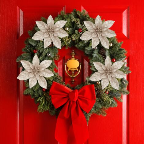 ÉTOILE DE BETHLEEM POUR FLEURS DE SAPIN DE NOËL 6 PIÈCES CHAMPAGNE [SE-GB17] (1/4)