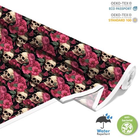 TISSUS DÉCORATIFS D'EXTÉRIEUR OXFORD - Motif Crâne I DX4806 (1/5)