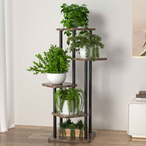 Support métal pour plantes – Étagère à 5 niveaux 106 cm – Design moderne et durable – Pour intérieur et extérieur