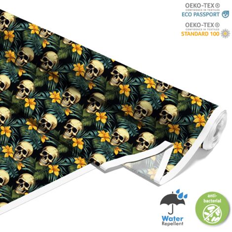 Tissu décoratif d'extérieur Oxford - Motif crâne I DX4682 (1/5)