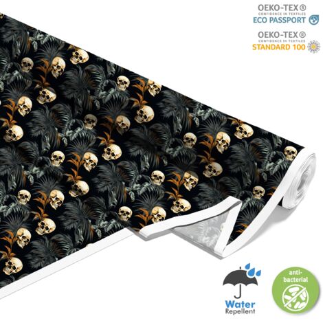 Tissu d'extérieur décoratif Oxford - Motif crâne I DX4964 (1/5)