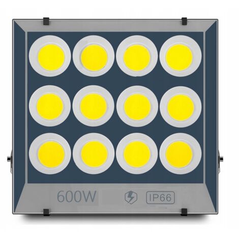 Ampoule halogène LED extérieure étanche 600 W pour jardin, garage, chantier, hall (1/5)