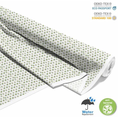 TISSUS DÉCORATIFS D'EXTÉRIEUR OXFORD - motif pomme verte (1/5)