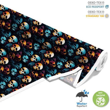 TISSUS DÉCORATIFS D'EXTÉRIEUR OXFORD - Motif Crâne I DX4660 (1/5)