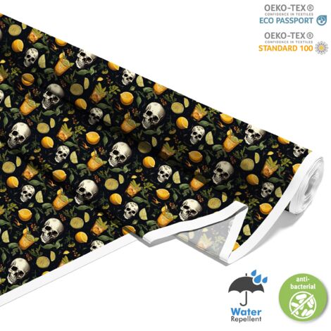 TISSUS DÉCORATIFS D'EXTÉRIEUR OXFORD - Motif Crâne I DX4073 (1/5)