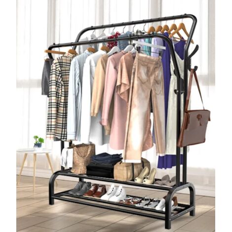 Armoire à vêtements, cintre, dressing, étagères doubles, grande étagère [D-SZ1]