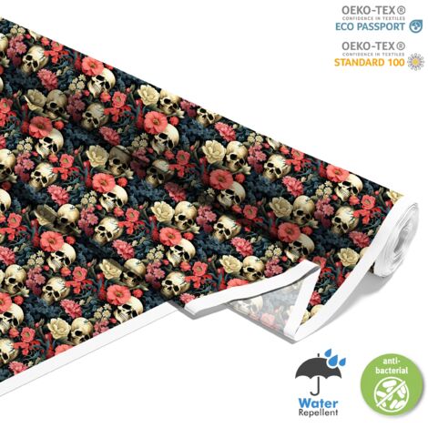 TISSUS DÉCORATIFS D'EXTÉRIEUR OXFORD - Motif Crâne I DX4036 (1/5)
