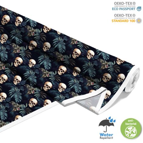TISSUS DÉCORATIFS D'EXTÉRIEUR OXFORD - Motif Crâne I DX4679 (1/5)
