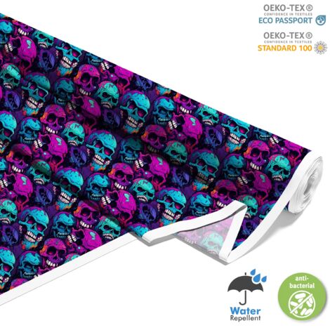 TISSUS DÉCORATIFS D'EXTÉRIEUR OXFORD - Motif Crâne I DX4217 (1/5)