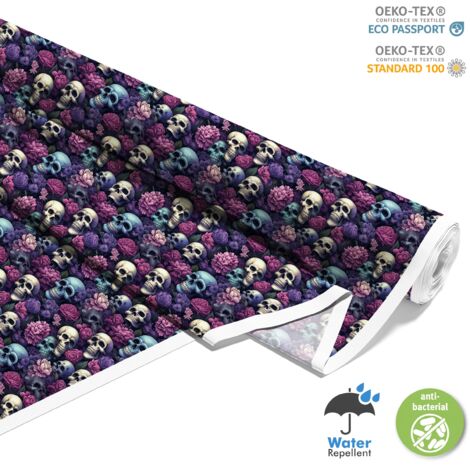 TISSUS DÉCORATIFS D'EXTÉRIEUR OXFORD - Motif Crâne I DX4584 (1/5)