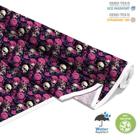 TISSUS DÉCORATIFS D'EXTÉRIEUR OXFORD - Motif Crâne I DX4799 (1/5)