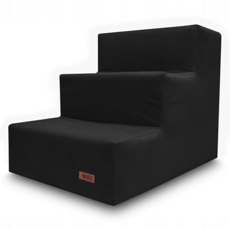 Escalier pour chien pour canapé et lit bouledogue york noir HUGGY DOGGY Climber S (1/5)