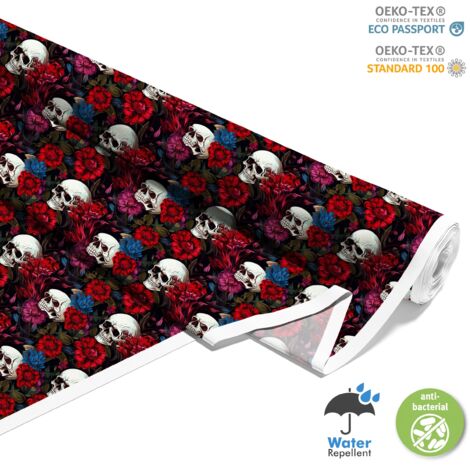 TISSUS DÉCORATIFS D'EXTÉRIEUR OXFORD - Motif Crâne I DX4851 (1/5)
