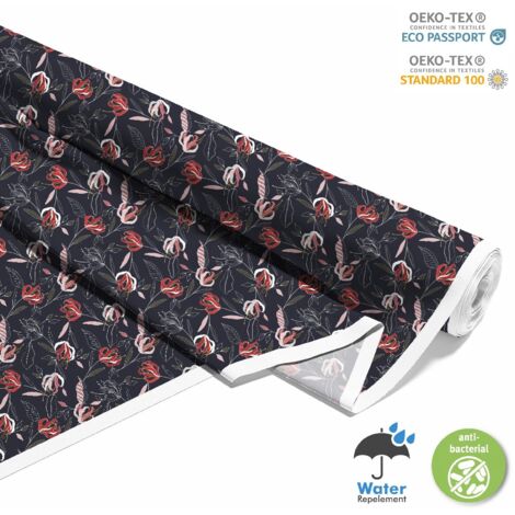 TISSUS DÉCORATIFS D'EXTÉRIEUR OXFORD - motif tulipes en fleurs I DX245 (1/5)