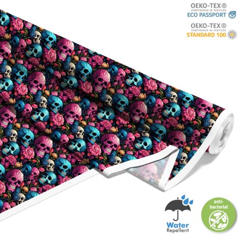 TISSUS DÉCORATIFS D'EXTÉRIEUR OXFORD - Motif Crâne I DX4447 (1/5)