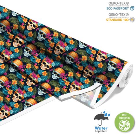 TISSUS DÉCORATIFS D'EXTÉRIEUR OXFORD - Motif Crâne I DX4454 (1/5)