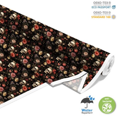 TISSUS DÉCORATIFS D'EXTÉRIEUR OXFORD - Motif Crâne I DX4401 (1/5)