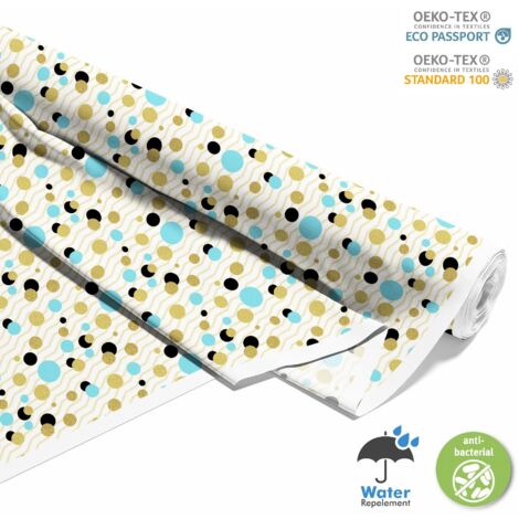 TISSUS DÉCORATIFS D'EXTÉRIEUR OXFORD - Motif Pois Zigzag (1/5)
