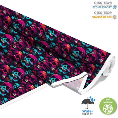 TISSUS DÉCORATIFS D'EXTÉRIEUR OXFORD - Motif Crâne I DX4386 (1/5)
