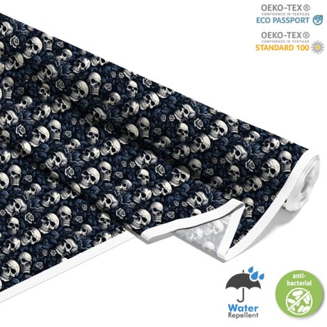 TISSUS DÉCORATIFS D'EXTÉRIEUR OXFORD - Motif Crâne I DX4117 (1/5)
