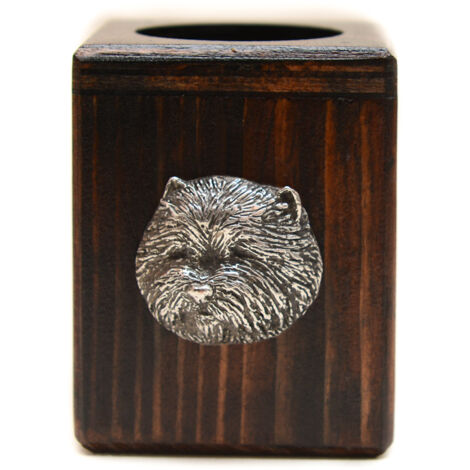 West Highland White Terrier, Westie - bougeoir en bois avec chien, un souvenir unique après la perte d'un chien, fait main par Art-Dog (1/5)