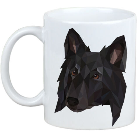 Berger Belge, Bouvier Belge - Mug avec photo et inscription géométrique chien Art-Dog (1/5)