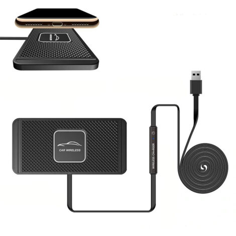 Station de charge inductive Qi pour voiture C1 universelle noire