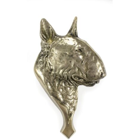 Bull Terrier - heurtoir de porte en forme de tête de chien, heurtoir en laiton, décoration de porte rétro d'Art-Dog (1/5)