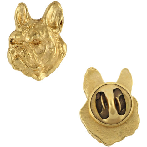 Broche Ancienne Art Déco Chien - Plaqué Or 18k (750) - Créateur