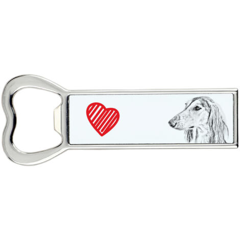 Lévrier persan, Saluki I - ouvre-bouteille avec un chien, ouvre-frigo personnalisé, cadeau unique pour homme par Art-Dog (1/5)