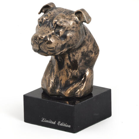 Staffordshire Bull Terrier, Staffik, Staffi - Une Urne Pour Les Cendres De Chien Avec Une Statuette Une Urne Elegante Pour Un Chien Une Urne Unique Avec Un Buste De Chien Dart Dog 86268629