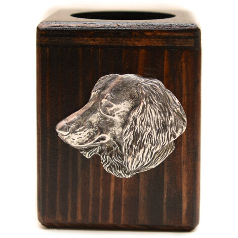 Teckel IV - Bougeoir en bois avec chien, souvenir unique après la perte d'un chien, fait main par Art-Dog (1/5)