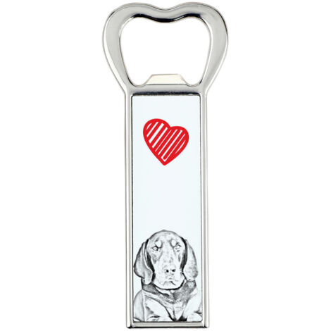 Coonhound noir et feu I - ouvre-bouteille avec un chien, ouvre-frigo personnalisé, cadeau unique pour homme par Art-Dog (1/5)
