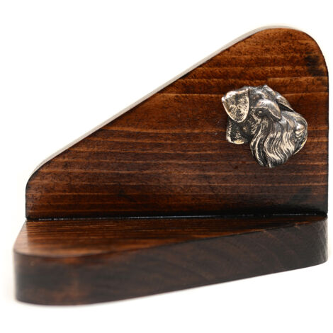 Schnauzer, Schnauzer IV - bougeoir en bois avec un chien, porte-bougie chauffe-plat, hommage canin par Art-Dog (1/5)