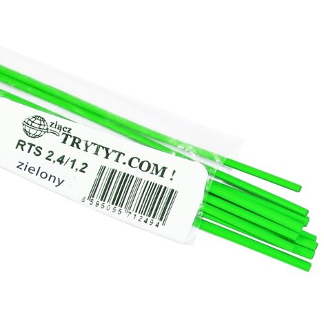 10x gaine thermorétractable RTS 2,4/1,2 verte (1/2)