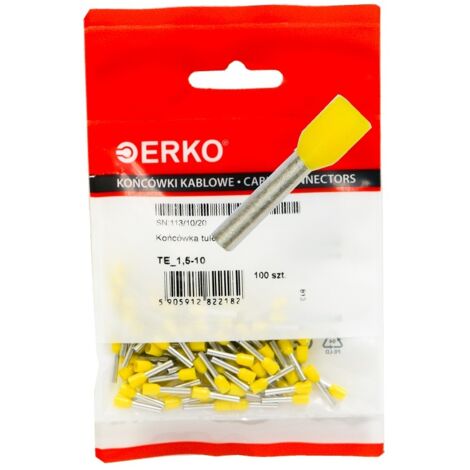 Embout de virole isolé TE 1,5/10 100 pcs jaune ERKO (1/2)