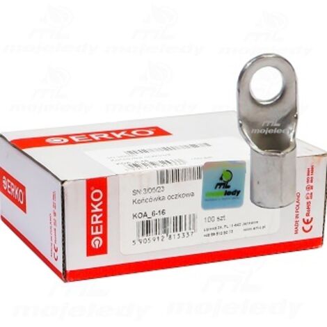 Embout à œillet KOA CU 16mm M6 100pcs ERKO (1/3)