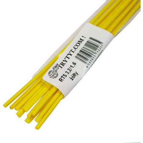 10x gaine thermorétractable jaune RTS 3.2/1.6 (1/2)