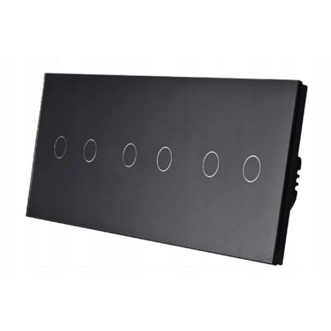 INTERRUPTEUR TACTILE 2+2+2 VERRE 6 BOUTONS (1/5)