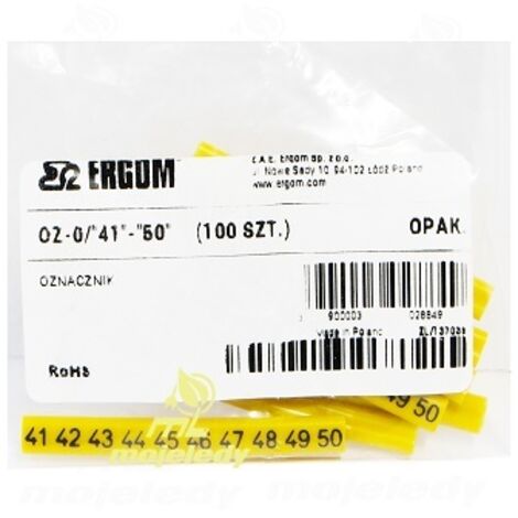 Marqueur de câble OZ-0 41-50 jaune 100 pcs (1/2)