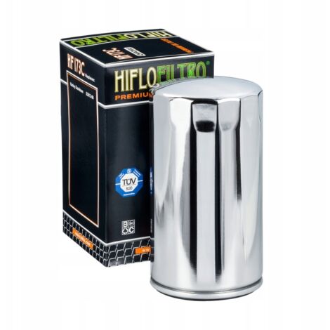 Filtre à huile Hiflo HF173C chromé pour Harley Davidson Dyna Daytona Super Low Rider (1/3)