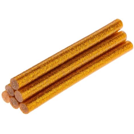 Bâtons de colle pailletée dorée Topex 8 mm - 6 pièces (1/2)