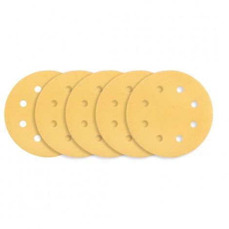 Papier abrasif Graphite - Velcro 180 mm, K120, 5 pièces pour meuleuse (1/5)