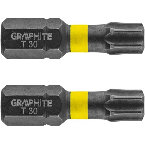 Embouts à chocs en graphite TX30 25 mm - 2 pièces - Embouts durables pour visseuses à chocs (1/2)