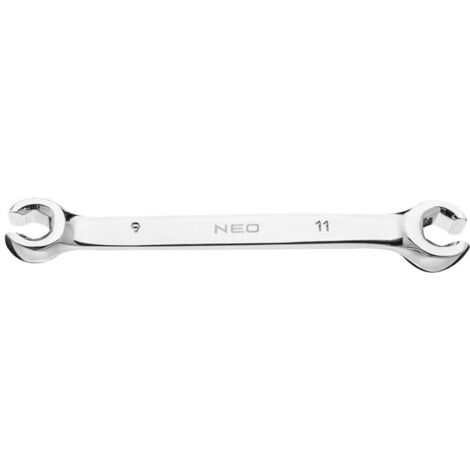 Clé polygonale semi-ouverte NEO 9x11 mm - pour conduites hydrauliques et de carburant (1/2)