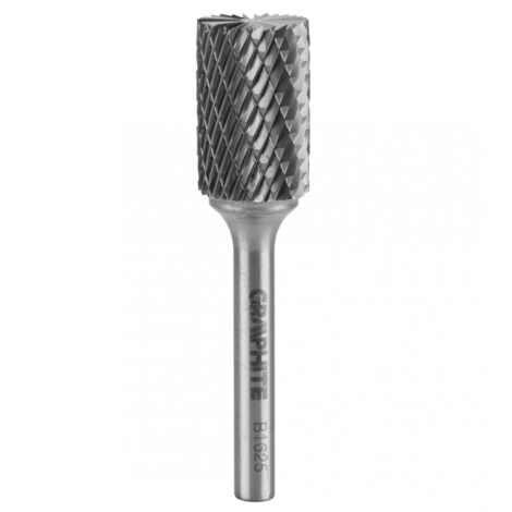 Fraise à métaux HM, type B (cylindrique avec lames sur le dessus), 16 x 25 mm, tige 6 x 45 mm (1/4)
