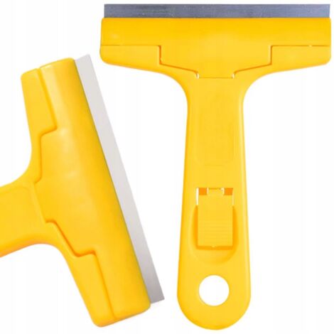Grattoir pour retirer les autocollants et les étiquettes adhésives, jaune, 16,5 cm (1/5)