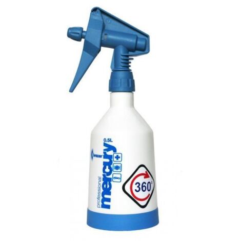 Kwazar Flacon pulvérisateur Mercury Super Pro Plus, 1 L, blanc/bleu, 10,4 x 10,4 x 35 cm
