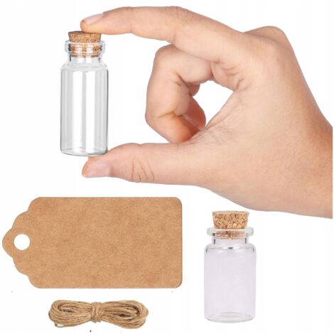 Bouteille en verre avec bouchon VINTAGE 1PC Flacon à épices pour thé 13ml (1/5)